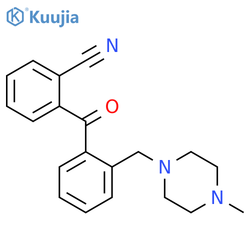 2-Cyano-2'-(4-methylpiperazinomethyl) benzophenone structure