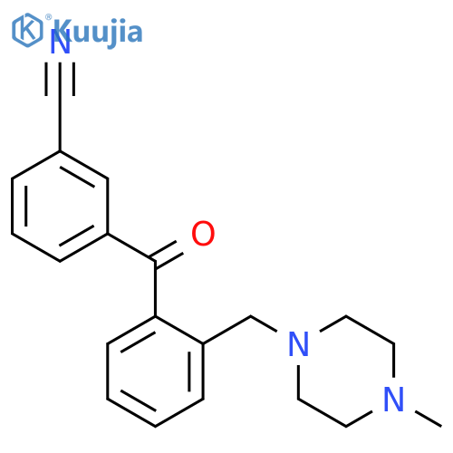 3'-Cyano-2-(4-methylpiperazinomethyl) benzophenone structure
