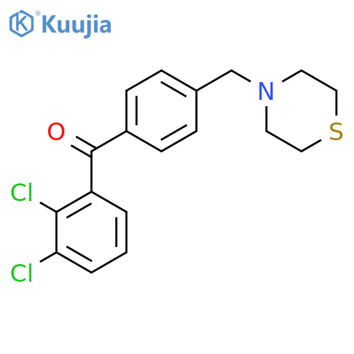 2,3-Dichloro-4'-thiomorpholinomethyl benzophenone structure