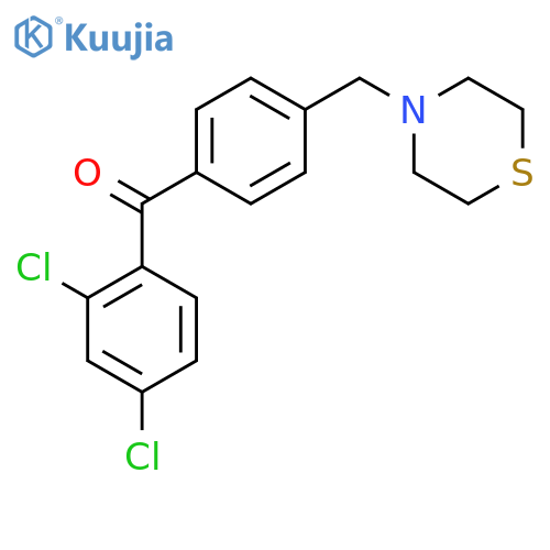 2,4-Dichloro-4'-thiomorpholinomethyl benzophenone structure