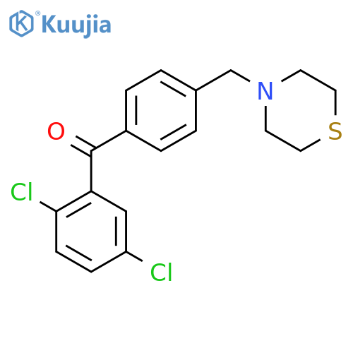 2,5-Dichloro-4'-thiomorpholinomethyl benzophenone structure