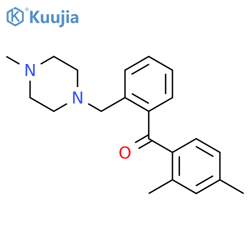 2,4-Dimethyl-2'-(4-methylpiperazinomethyl) benzophenone structure