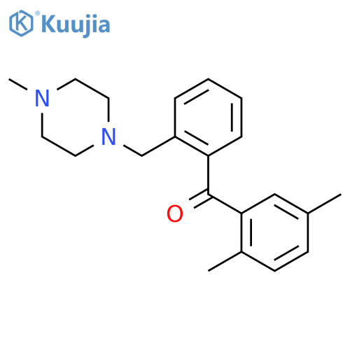 2,5-Dimethyl-2'-(4-methylpiperazinomethyl) benzophenone structure