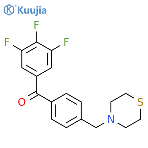 [4-(thiomorpholinomethyl)phenyl]-(3,4,5-trifluorophenyl)methanone structure