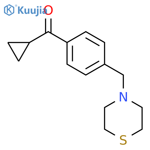 Cyclopropyl 4-(thiomorpholinomethyl)phenyl ketone structure