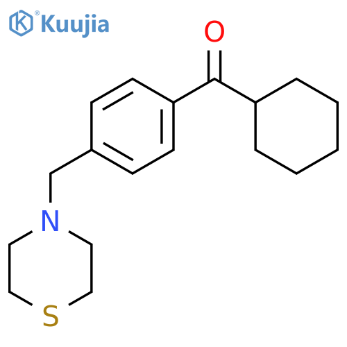 Cyclohexyl 4-(thiomorpholinomethyl)phenyl ketone structure
