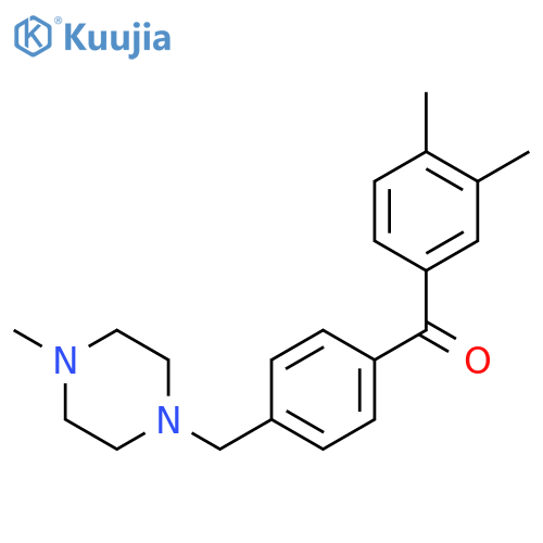 3,4-Dimethyl-4'-(4-methylpiperazinomethyl) benzophenone structure