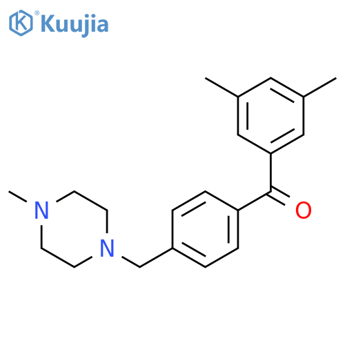 3,5-Dimethyl-4'-(4-methylpiperazinomethyl) benzophenone structure