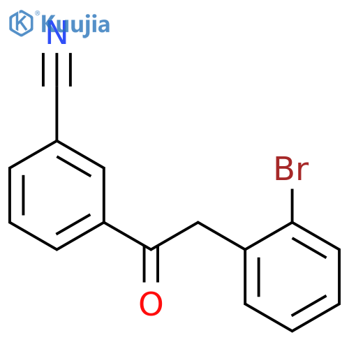 2-(2-Bromophenyl)-3'-cyanoacetophenone structure