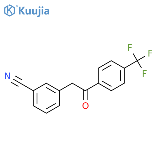 3-[2-oxo-2-[4-(trifluoromethyl)phenyl]ethyl]benzonitrile structure