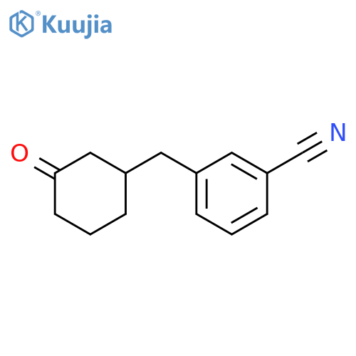 3-[(3-oxocyclohexyl)methyl]benzonitrile structure