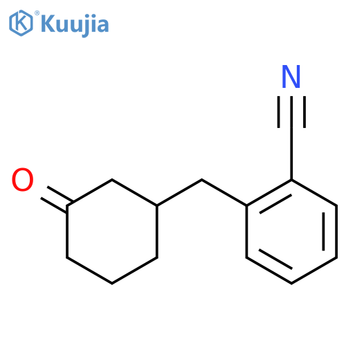 2-[(3-oxocyclohexyl)methyl]benzonitrile structure