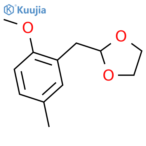 2-Methoxy-5-methyl(1,3-dioxolan-2-ylmethyl)benzene structure