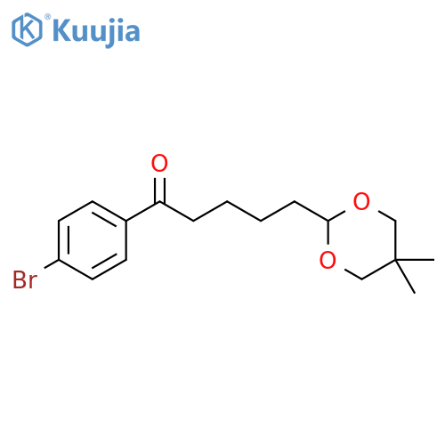 4'-Bromo-5-(5,5-dimethyl-1,3-dioxan-2-yl)valerophenone structure