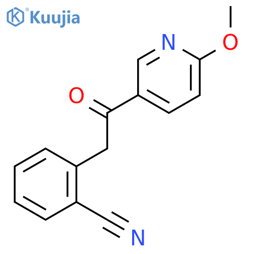 2-Methoxy-5-(2-cyanophenylacetyl)pyridine structure