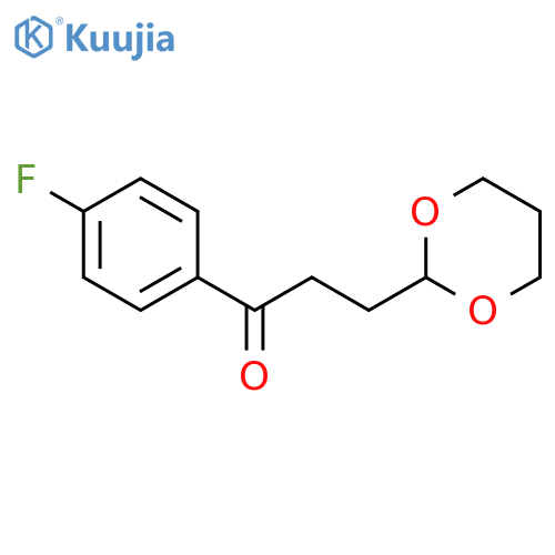 3-(1,3-dioxan-2-yl)-1-(4-fluorophenyl)propan-1-one structure