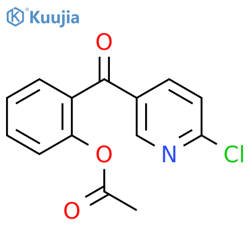5-(2-ACETOXYBENZOYL)-2-CHLOROPYRIDINE structure