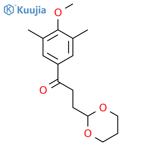3',5'-Dimethyl-4'-methoxy-3-(1,3-dioxan-2-yl)propiophenone structure