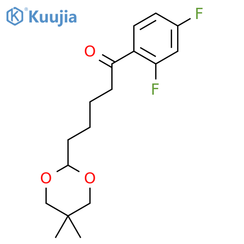 1-(2,4-difluorophenyl)-5-(5,5-dimethyl-1,3-dioxan-2-yl)pentan-1-one structure