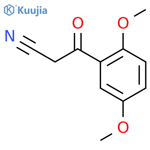 Benzenepropanenitrile, 2,5-dimethoxy-b-oxo- structure
