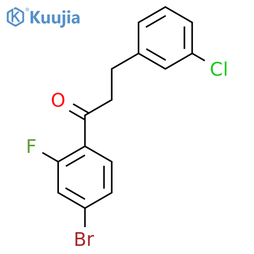 1-(4-bromo-2-fluorophenyl)-3-(3-chlorophenyl)propan-1-one structure