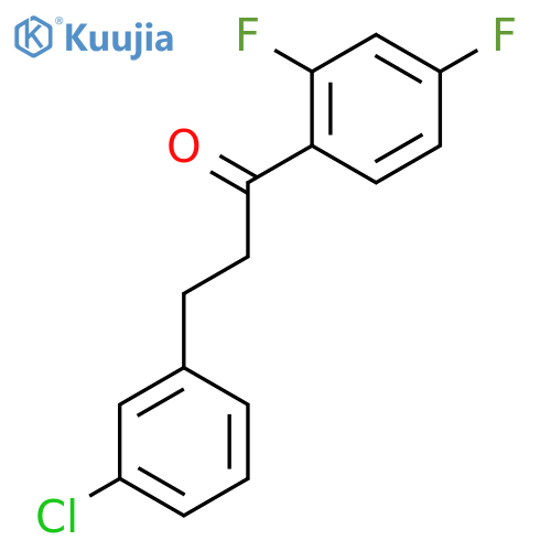 3-(3-chlorophenyl)-1-(2,4-difluorophenyl)propan-1-one structure