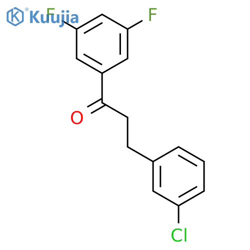 3-(3-chlorophenyl)-1-(3,5-difluorophenyl)propan-1-one structure