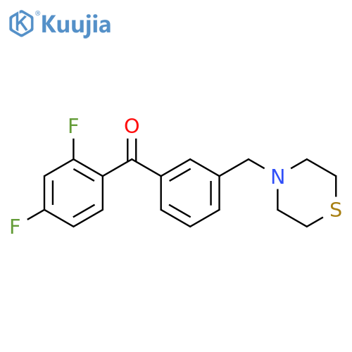 (2,4-difluorophenyl)-[3-(thiomorpholinomethyl)phenyl]methanone structure