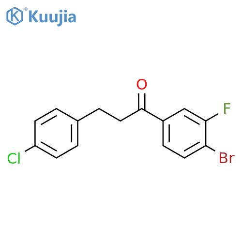 1-(4-bromo-3-fluorophenyl)-3-(4-chlorophenyl)propan-1-one structure