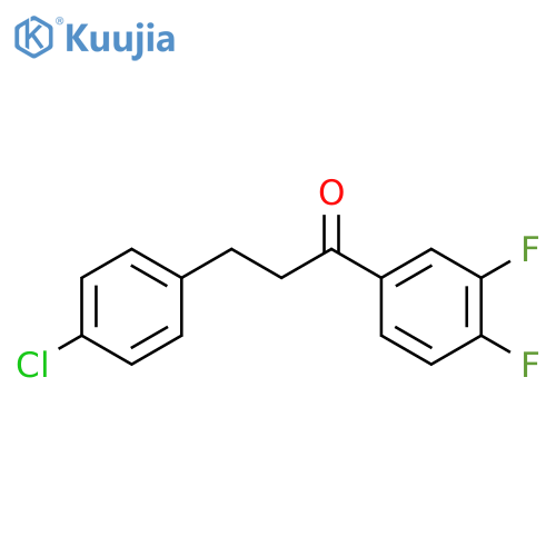 3-(4-chlorophenyl)-1-(3,4-difluorophenyl)propan-1-one structure