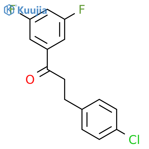 3-(4-chlorophenyl)-1-(3,5-difluorophenyl)propan-1-one structure