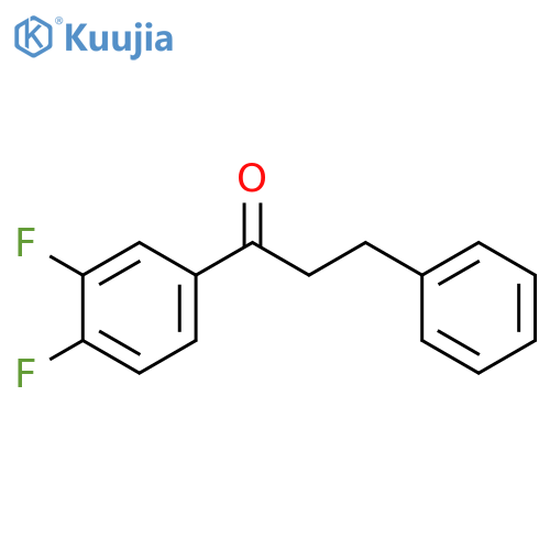 1-(3,4-difluorophenyl)-3-phenylpropan-1-one structure