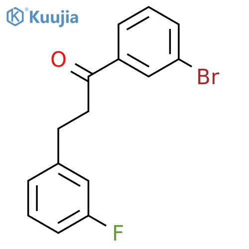1-(3-bromophenyl)-3-(3-fluorophenyl)propan-1-one structure
