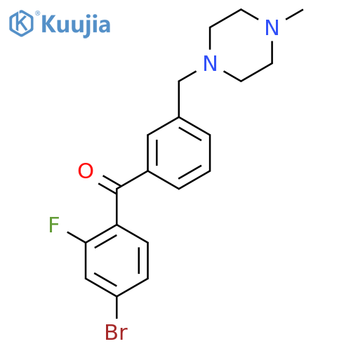(4-bromo-2-fluorophenyl)-[3-[(4-methylpiperazin-1-yl)methyl]phenyl]methanone structure