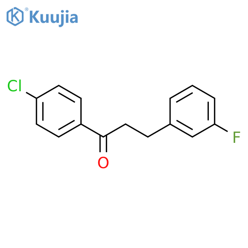 1-(4-chlorophenyl)-3-(3-fluorophenyl)propan-1-one structure