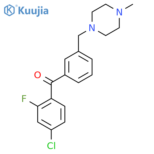 (4-chloro-2-fluorophenyl)-[3-[(4-methylpiperazin-1-yl)methyl]phenyl]methanone structure