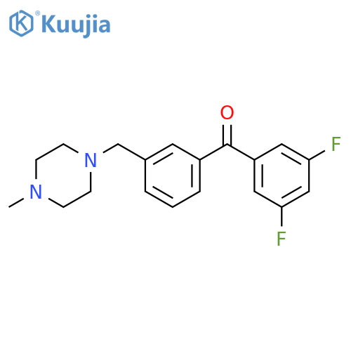 (3,5-difluorophenyl)-[3-[(4-methylpiperazin-1-yl)methyl]phenyl]methanone structure