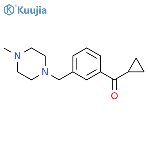 Cyclopropyl 3-(4-methylpiperazinomethyl)phenyl ketone structure