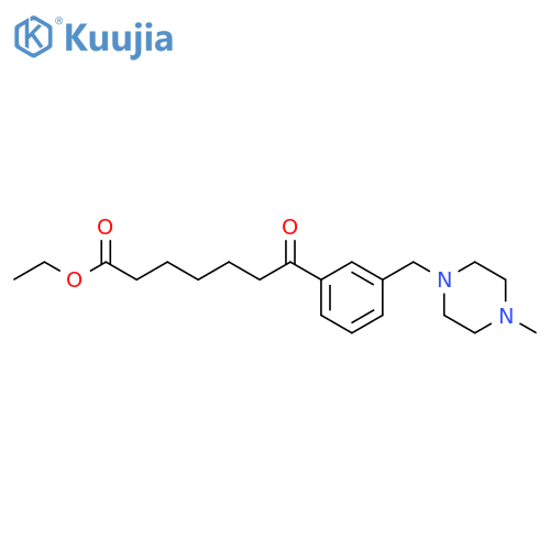 Ethyl 7-3-(4-methylpiperazinomethyl)phenyl-7-oxoheptanoate structure