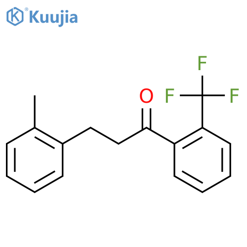 3-(2-methylphenyl)-1-[2-(trifluoromethyl)phenyl]propan-1-one structure
