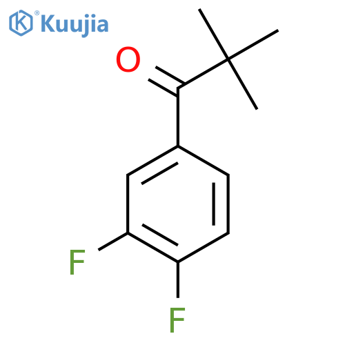 1-(3,4-difluorophenyl)-2,2-dimethylpropan-1-one structure
