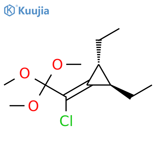 Cyclopropane, 1-(1-chloro-2,2,2-trimethoxyethylidene)-2,3-diethyl-, trans- (9CI) structure