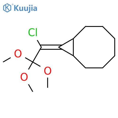 Bicyclo[6.1.0]nonane, 9-(1-chloro-2,2,2-trimethoxyethylidene)- structure