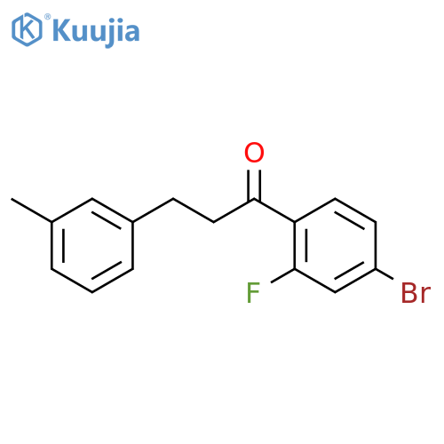 1-(4-bromo-2-fluorophenyl)-3-(3-methylphenyl)propan-1-one structure