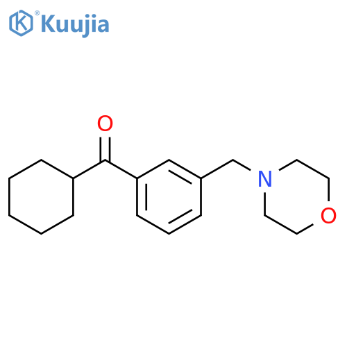 Cyclohexyl 3-(morpholinomethyl)phenyl ketone structure