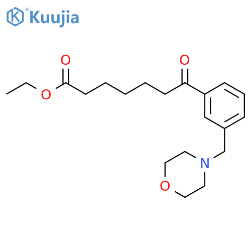 Ethyl 7-3-(morpholinomethyl)phenyl-7-oxoheptanoate structure