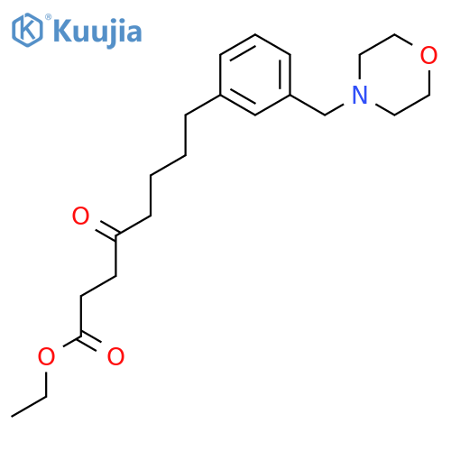 Ethyl 8-3-(morpholinomethyl)phenyl-4-oxooctanoate structure