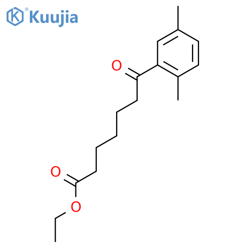 Ethyl 7-(2,5-dimethylphenyl)-7-oxoheptanoate structure