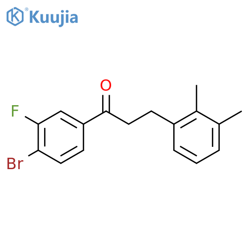 1-(4-bromo-3-fluorophenyl)-3-(2,3-dimethylphenyl)propan-1-one structure