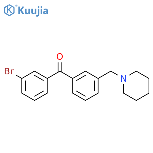 3-Bromo-3'-piperidinomethyl benzophenone structure